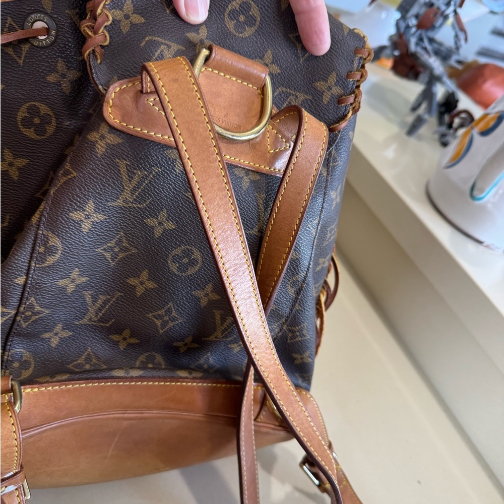 Louis Vuitton Brown and Tan backpack with Fringe by Vintage Boho Bags - Picture 5 of 12